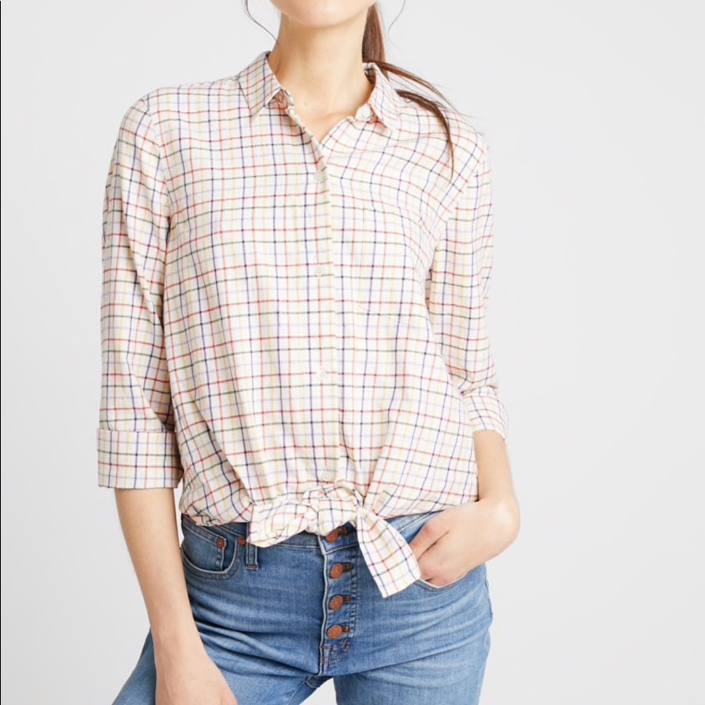 NWT Madewell Tie-Front Button up Shirt small